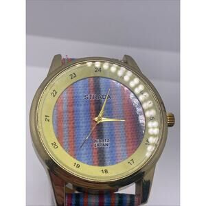 Strada Womens Canvas Watch Colorful Works New Battery
